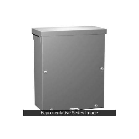 Hammond Type 3R Screw Cover no K/O ft.s, 24 x 24 x 8, Steel/Gray C3R24248SCNKO